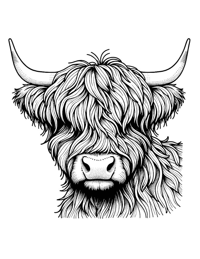 60 Cow Coloring Pages for Kids 186