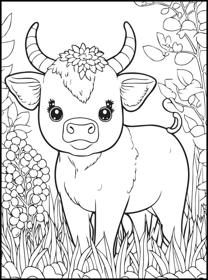 60 Cow Coloring Pages for Kids 187