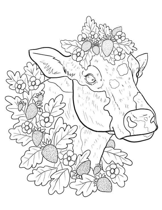 60 Cow Coloring Pages for Kids 188