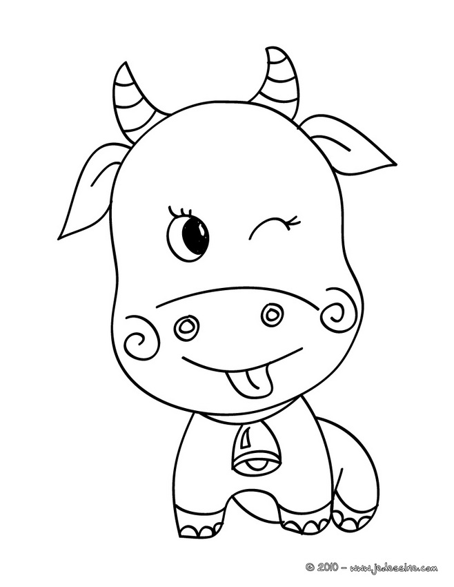 60 Cow Coloring Pages for Kids 19