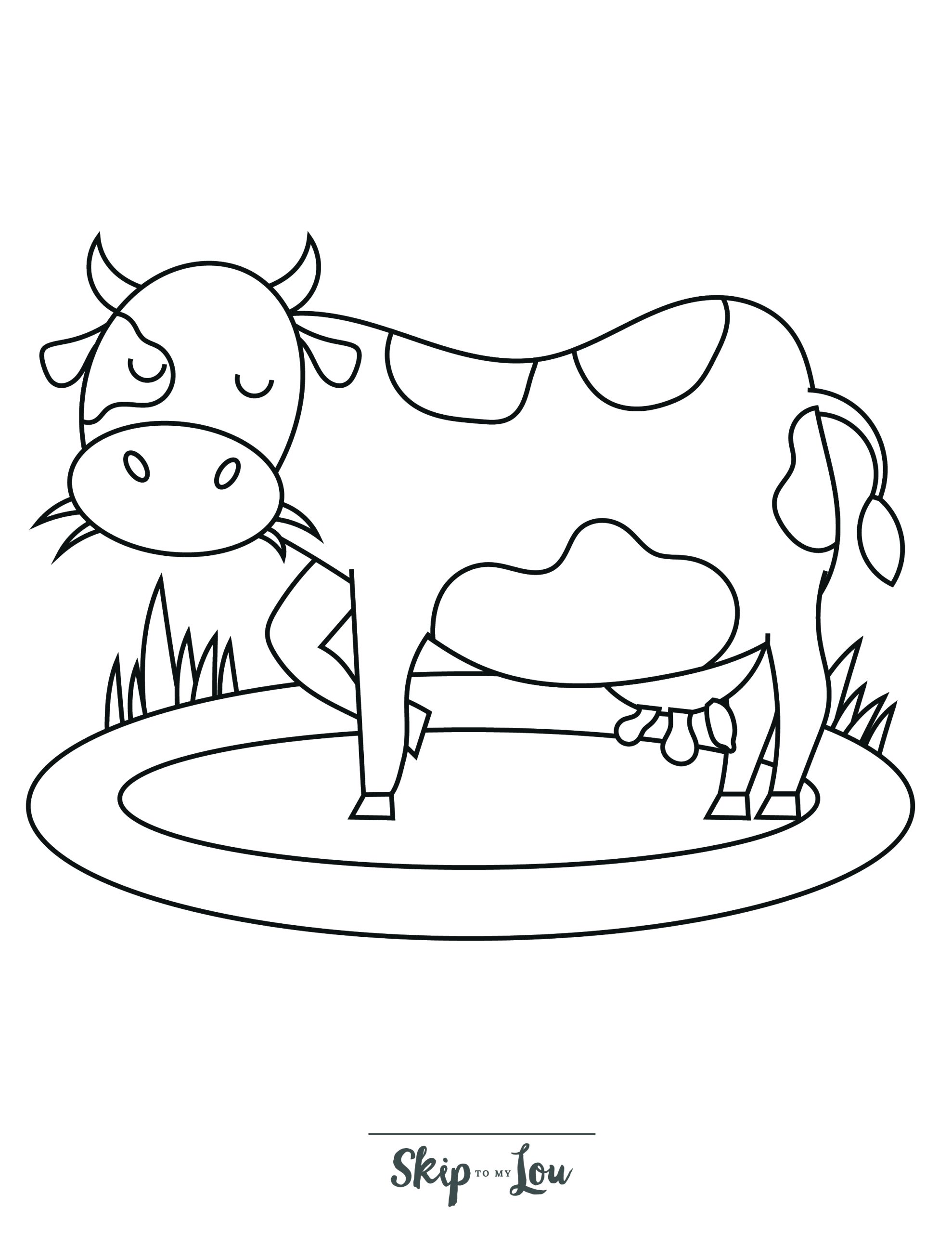 60 Cow Coloring Pages for Kids 196