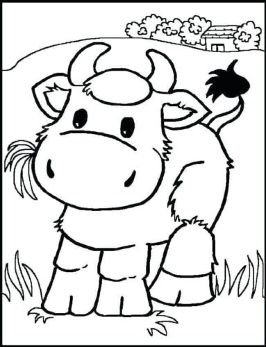 60 Cow Coloring Pages for Kids 25