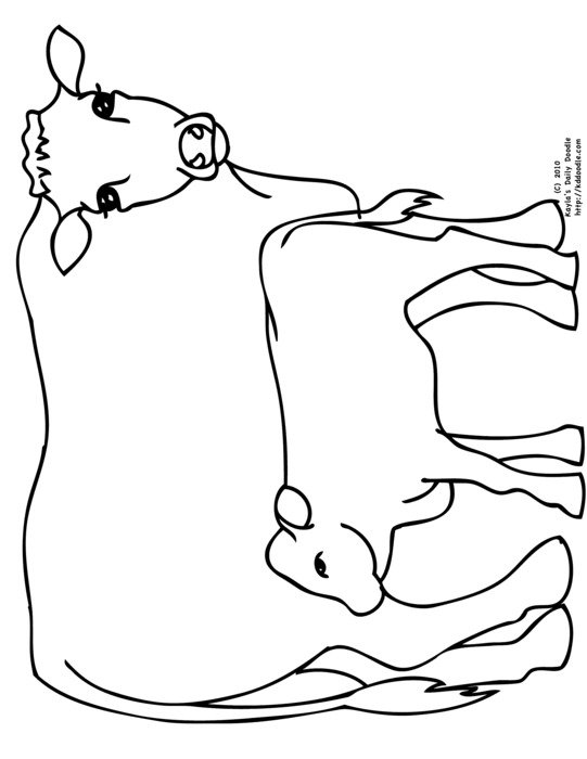 60 Cow Coloring Pages for Kids 27