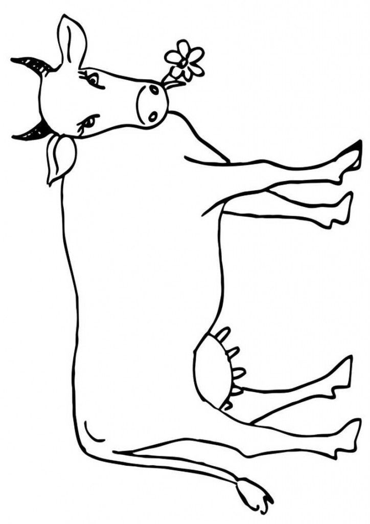 60 Cow Coloring Pages for Kids 29