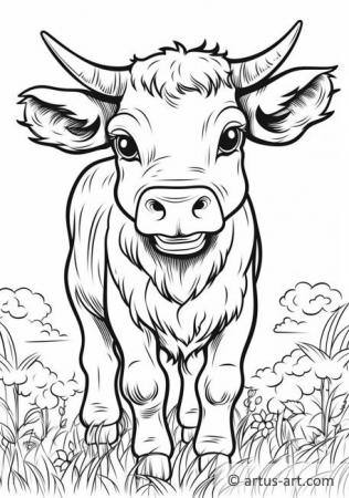 60 Cow Coloring Pages for Kids 33