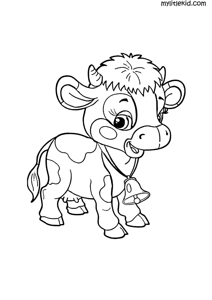 60 Cow Coloring Pages for Kids 39