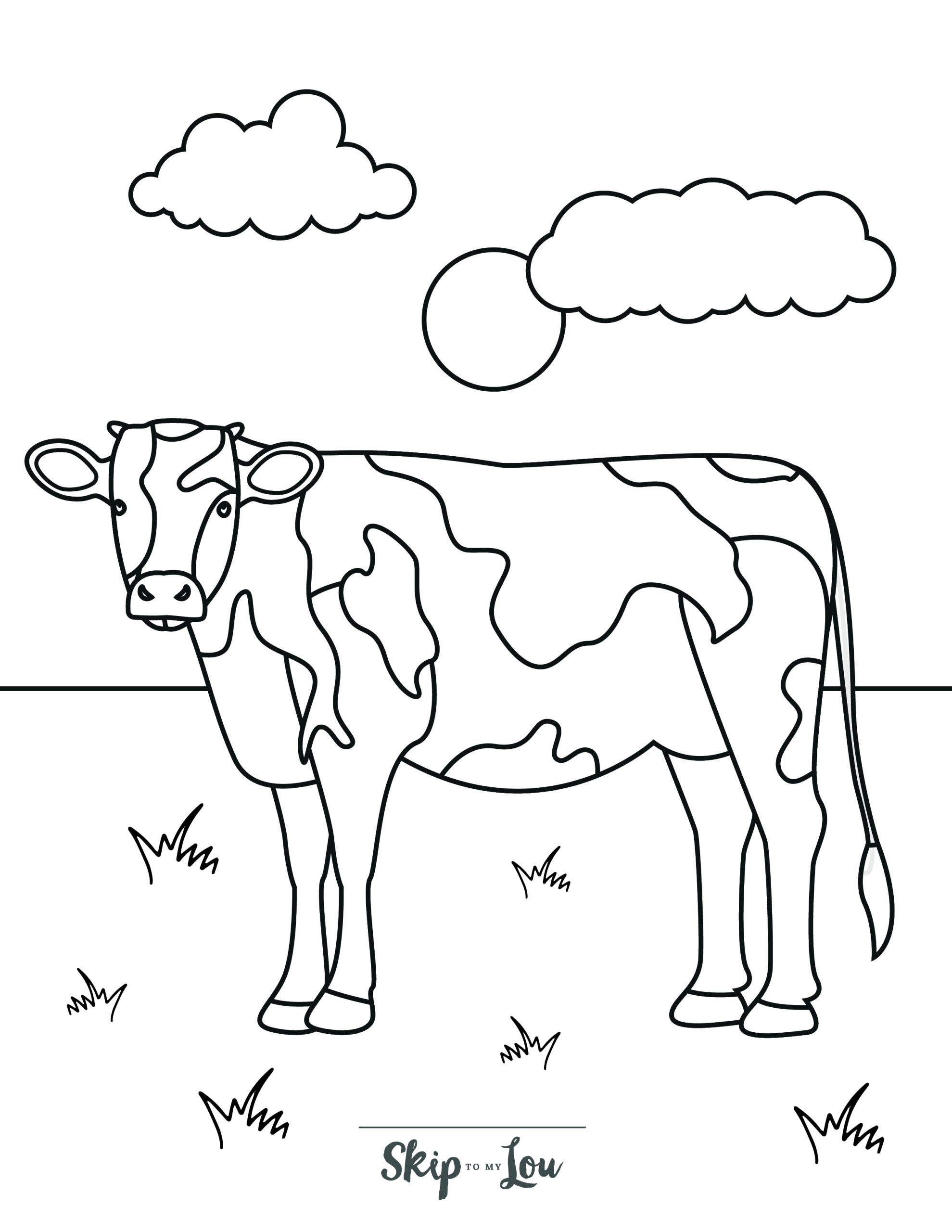 60 Cow Coloring Pages for Kids 41