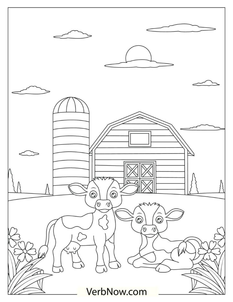 60 Cow Coloring Pages for Kids 43