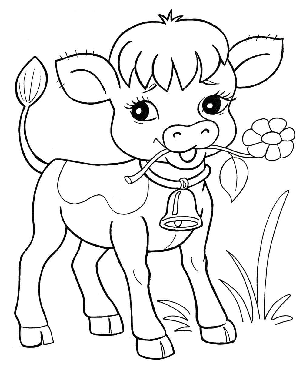 60 Cow Coloring Pages for Kids 49