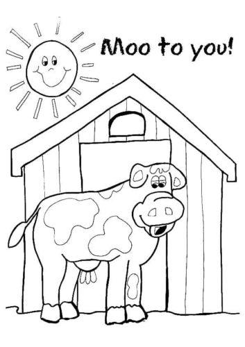 60 Cow Coloring Pages for Kids 5