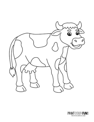 60 Cow Coloring Pages for Kids 52