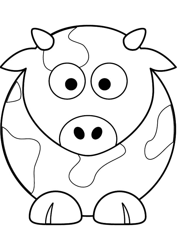 60 Cow Coloring Pages for Kids 6