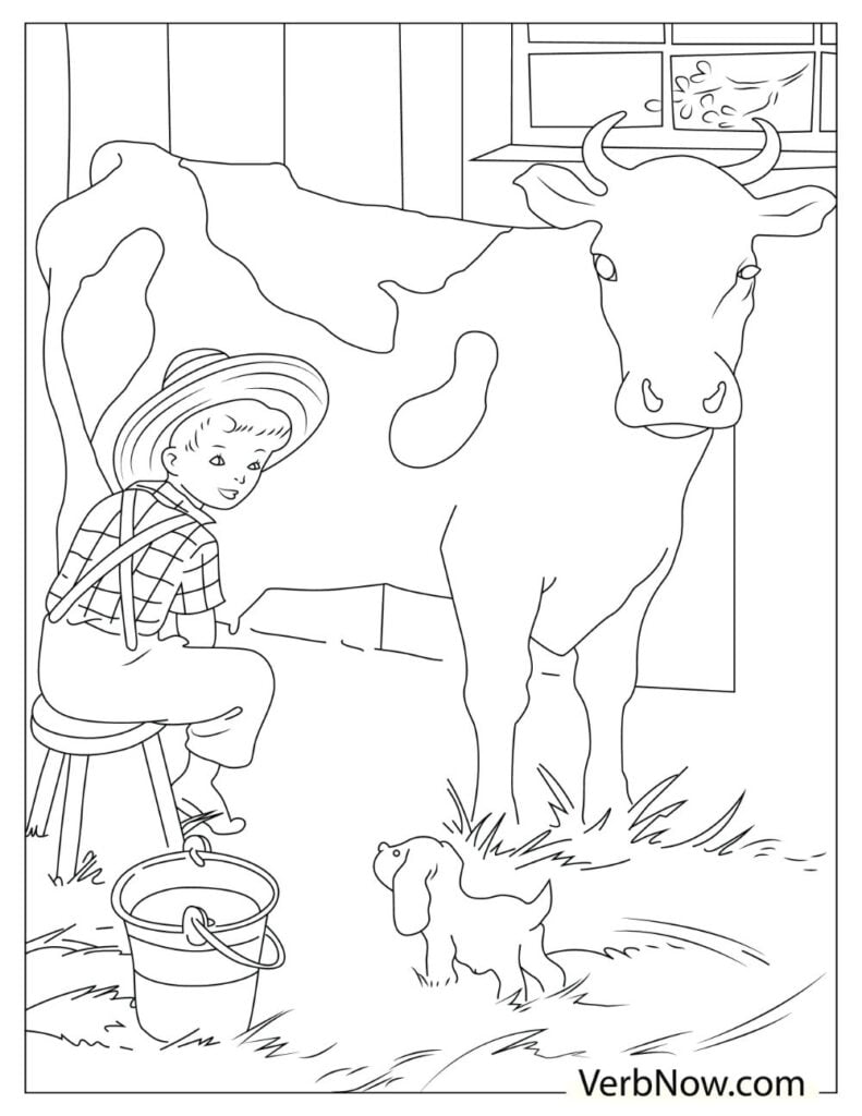 60 Cow Coloring Pages for Kids 68