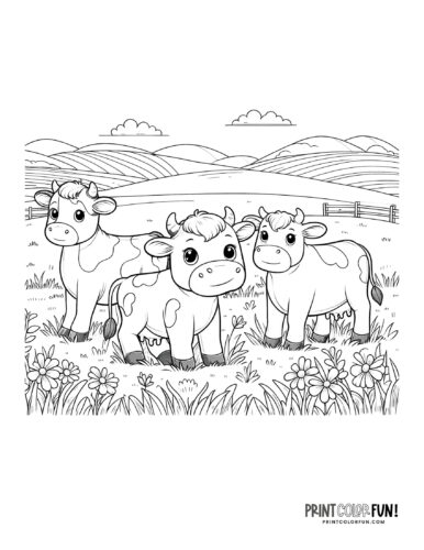 60 Cow Coloring Pages for Kids 72