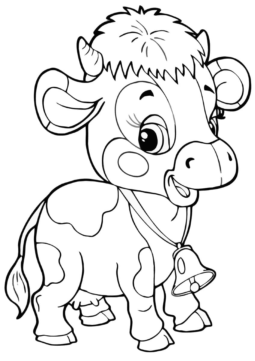 60 Cow Coloring Pages for Kids 77