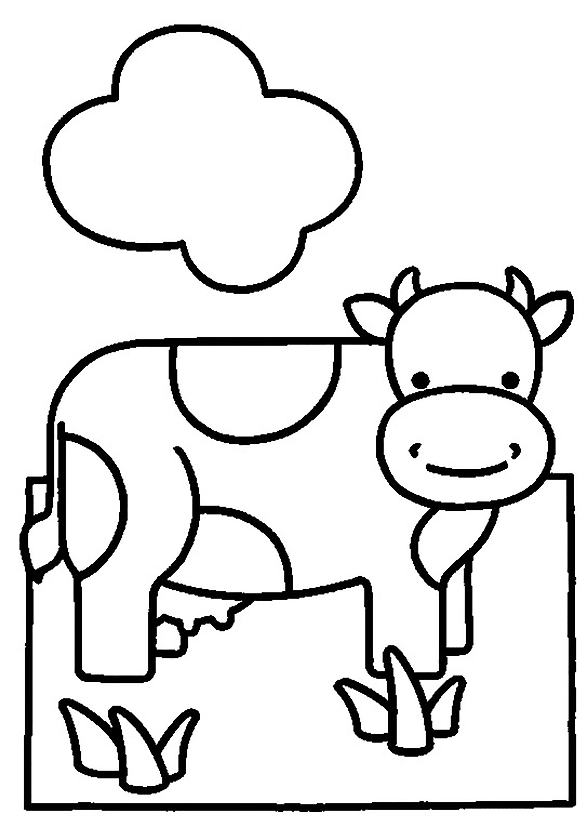 60 Cow Coloring Pages for Kids 83