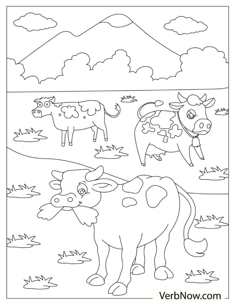 60 Cow Coloring Pages for Kids 98