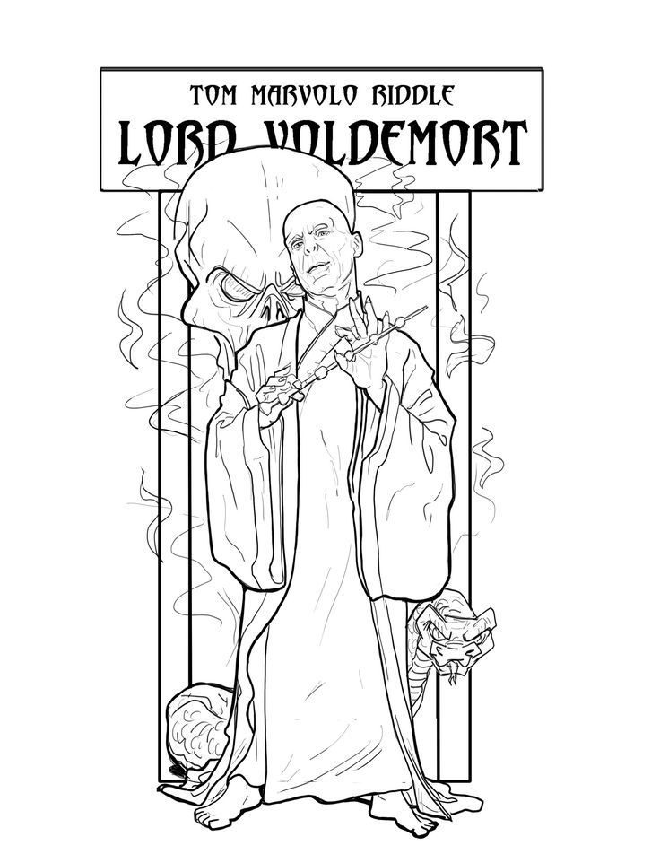 Dark Arts Delight: 100 Lord Voldemort Coloring Pages 2