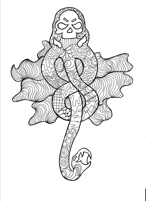 Dark Arts Delight: 100 Lord Voldemort Coloring Pages 27