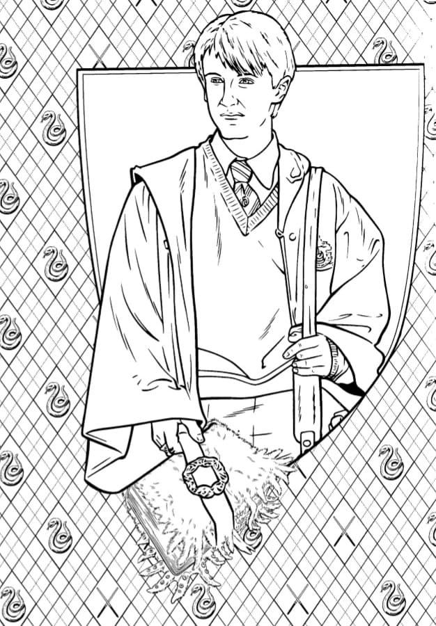 Dark Arts Delight: 100 Lord Voldemort Coloring Pages 42