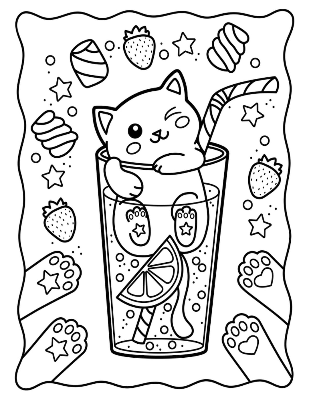 Kawaii Boba Coloring Pages for Adults Unique 116