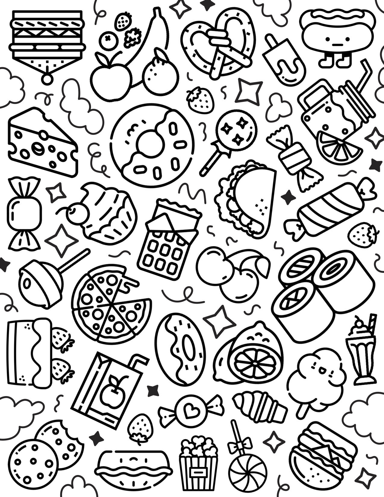 Kawaii Boba Coloring Pages for Adults Unique 122