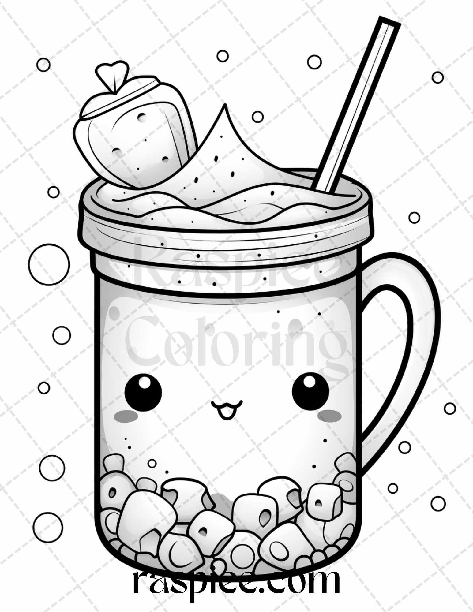 Kawaii Boba Coloring Pages for Adults Unique 142