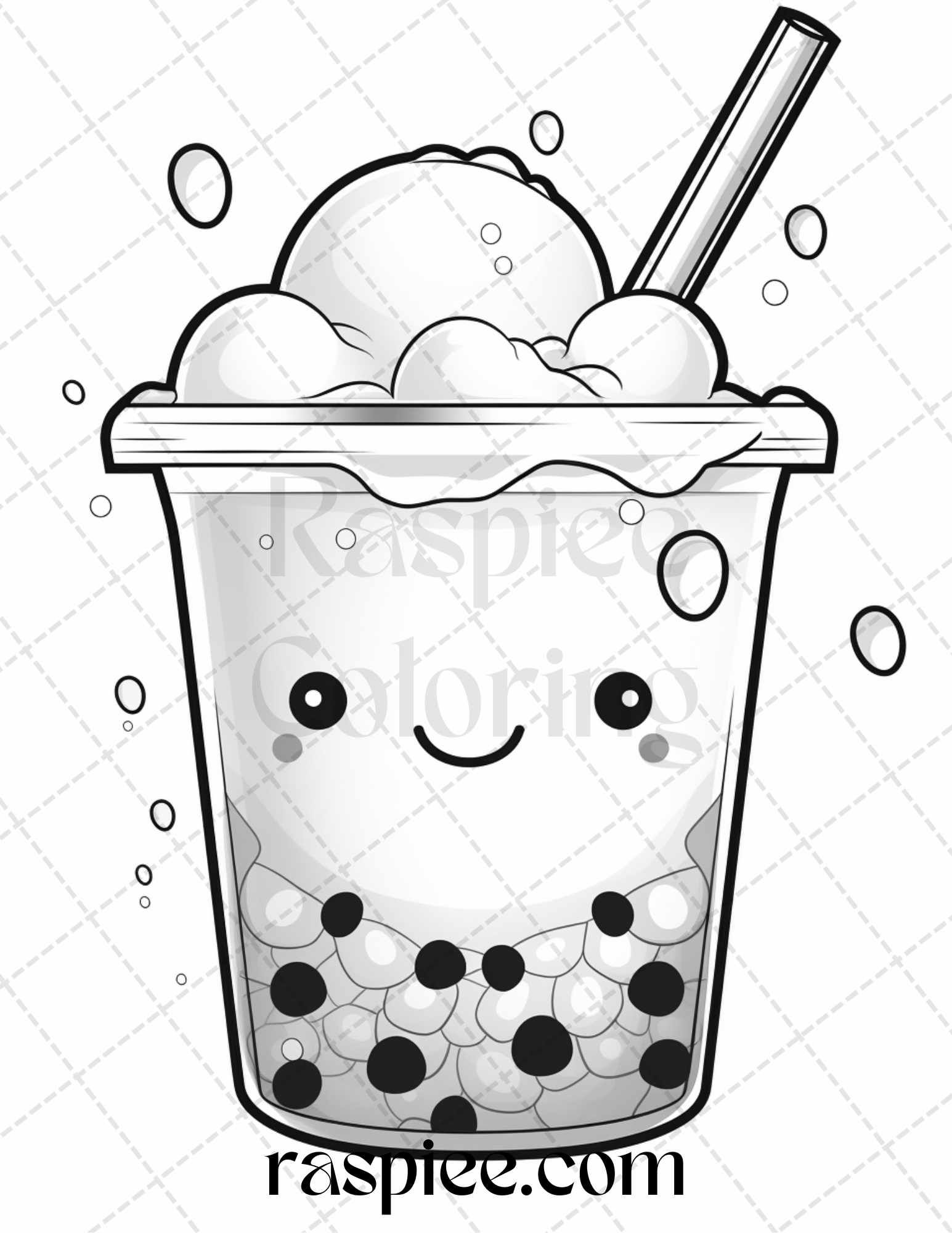 Kawaii Boba Coloring Pages for Adults Unique 149