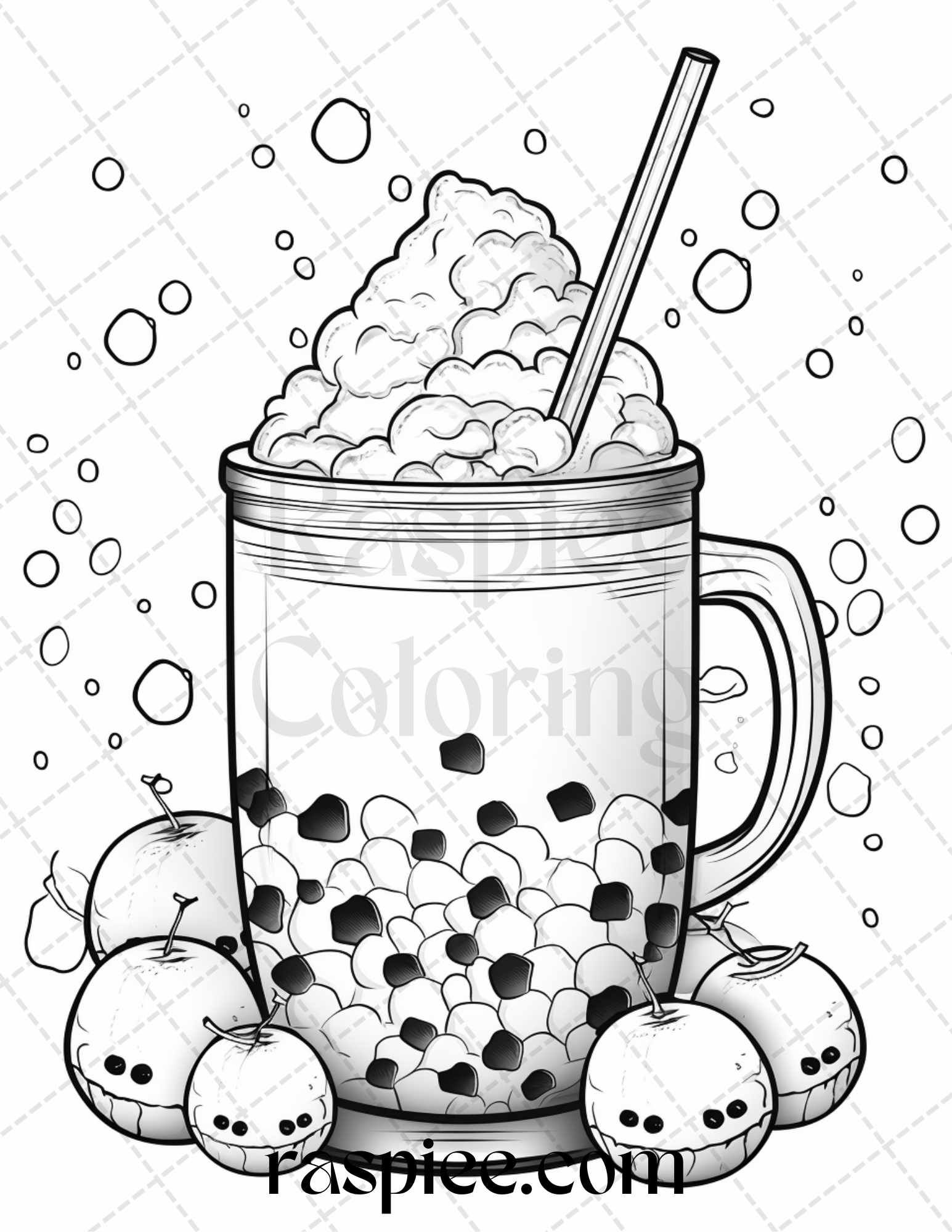 Kawaii Boba Coloring Pages for Adults Unique 161