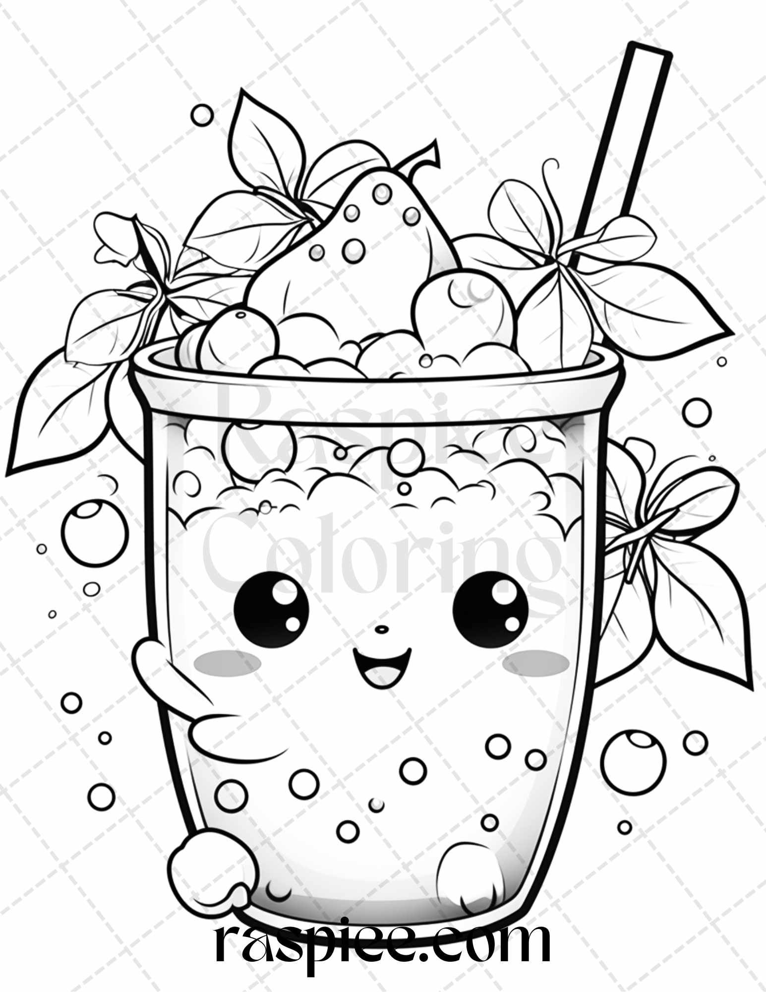 Kawaii Boba Coloring Pages for Adults Unique 163