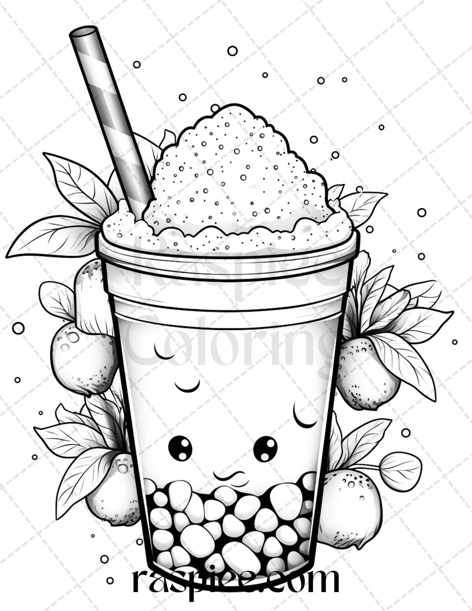 Kawaii Boba Coloring Pages for Adults Unique 170