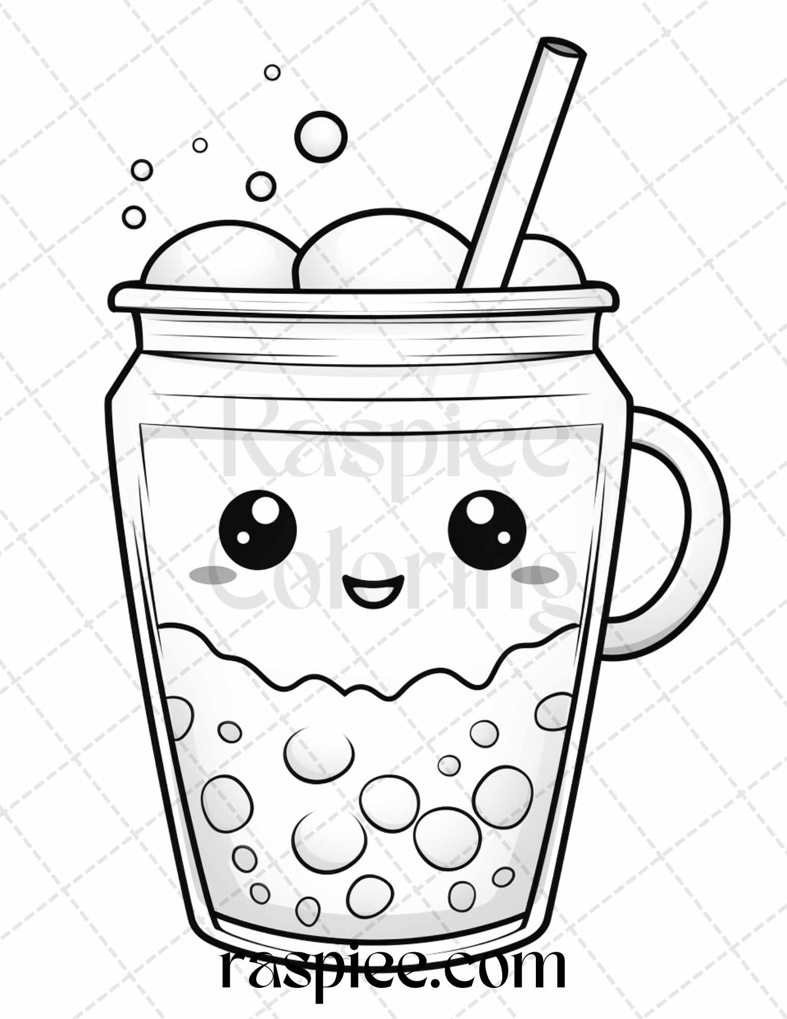 Kawaii Boba Coloring Pages for Adults Unique 176