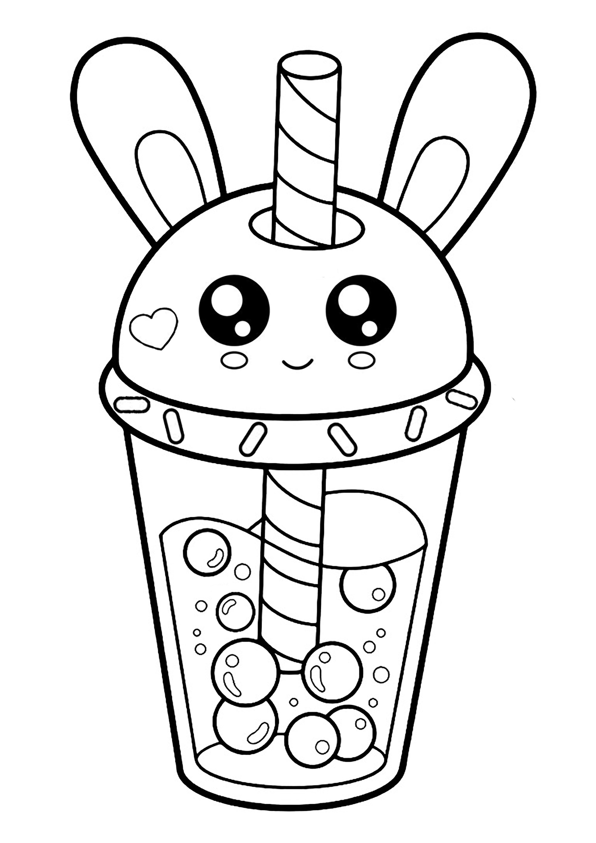 Kawaii Boba Coloring Pages for Adults Unique 32