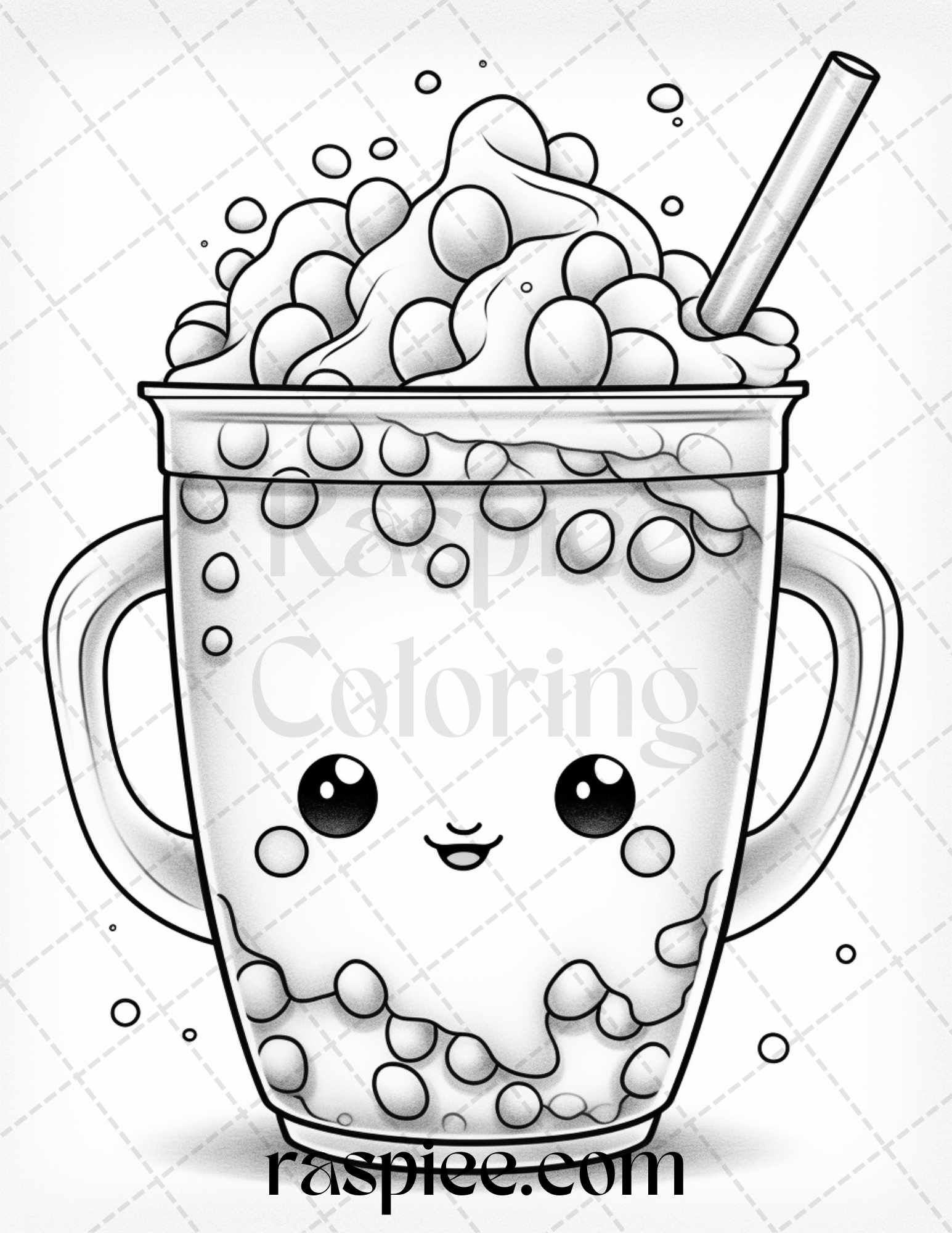 Kawaii Boba Coloring Pages for Adults Unique 5