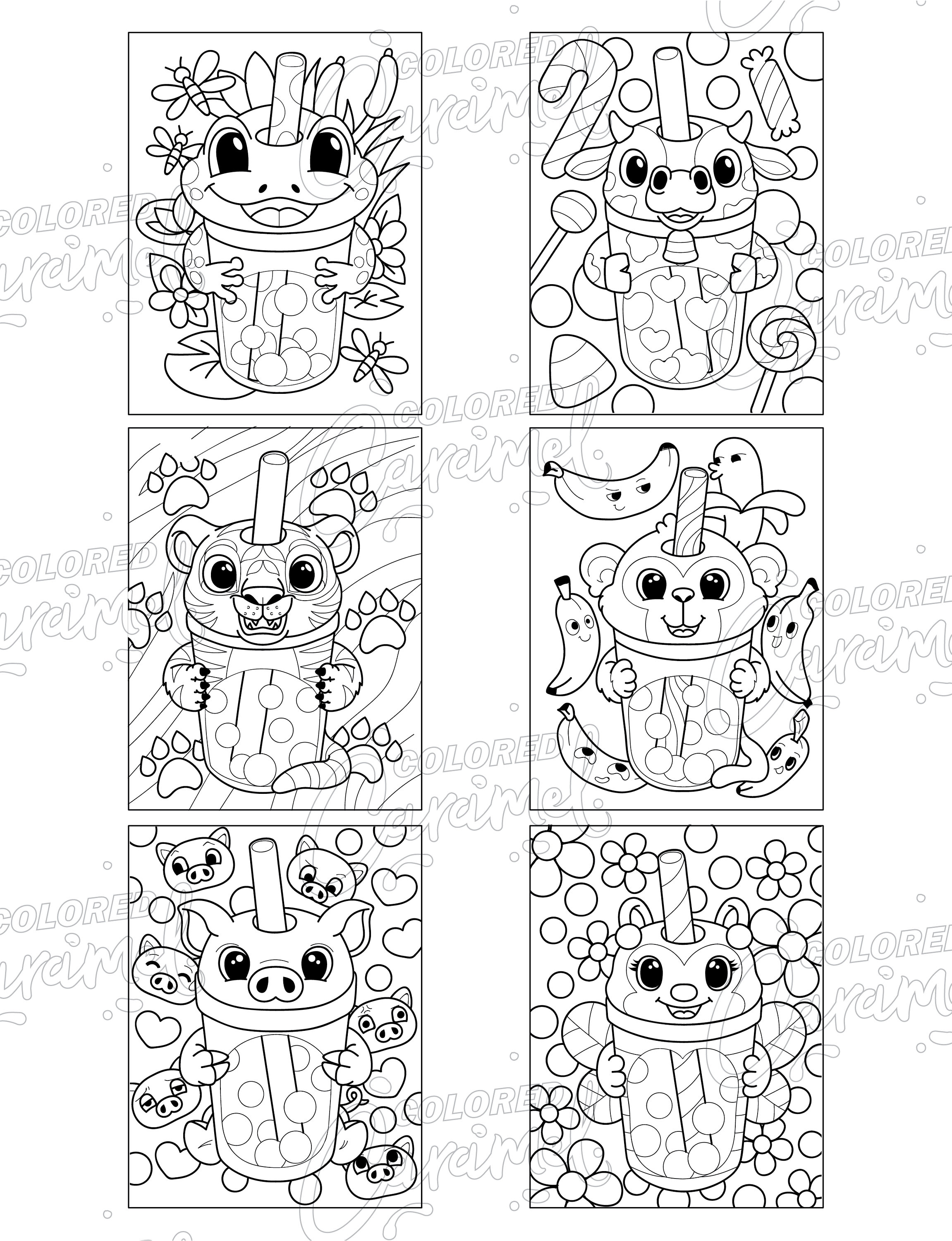 Kawaii Boba Coloring Pages for Adults Unique 77