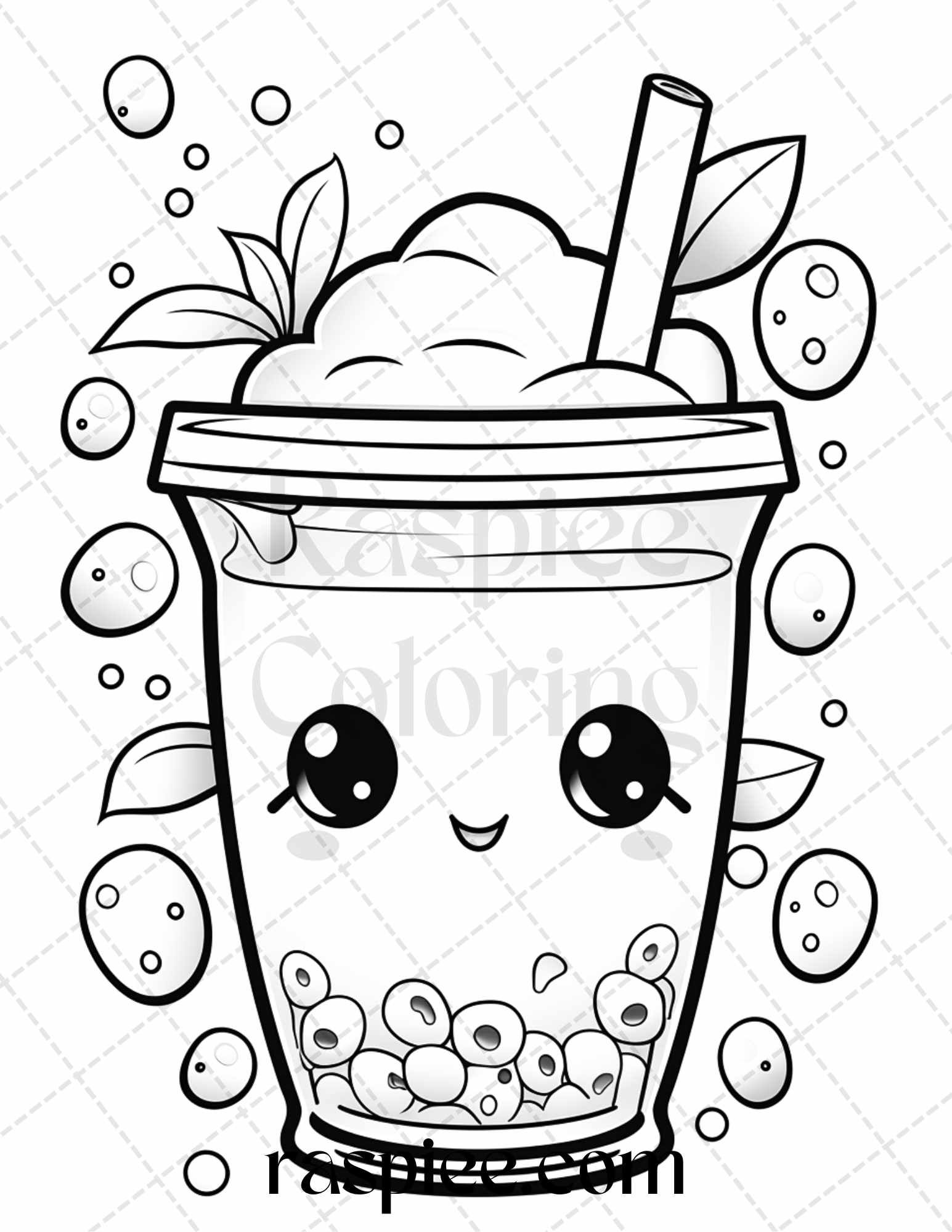 Kawaii Boba Coloring Pages for Adults Unique 81