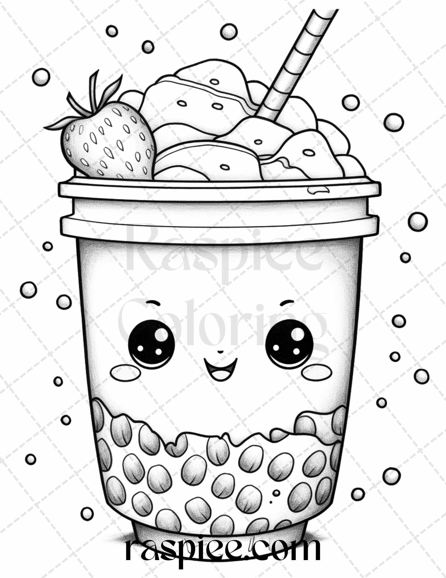 Kawaii Boba Coloring Pages for Adults Unique 86