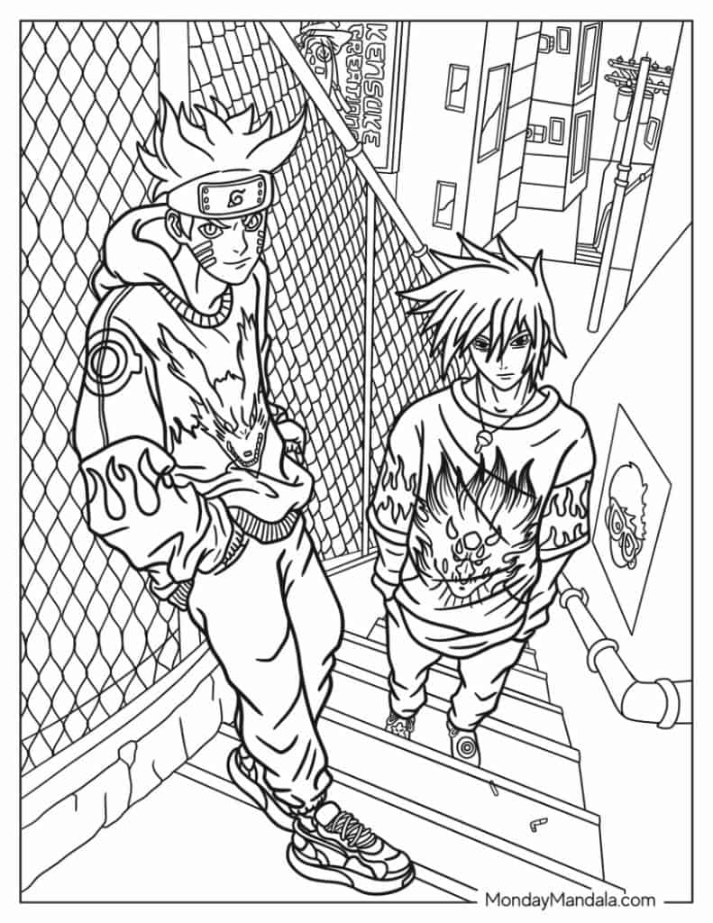 Naruto Coloring Pages: 190+ Ninja Adventure for Fans of the Hidden Leaf Village 101