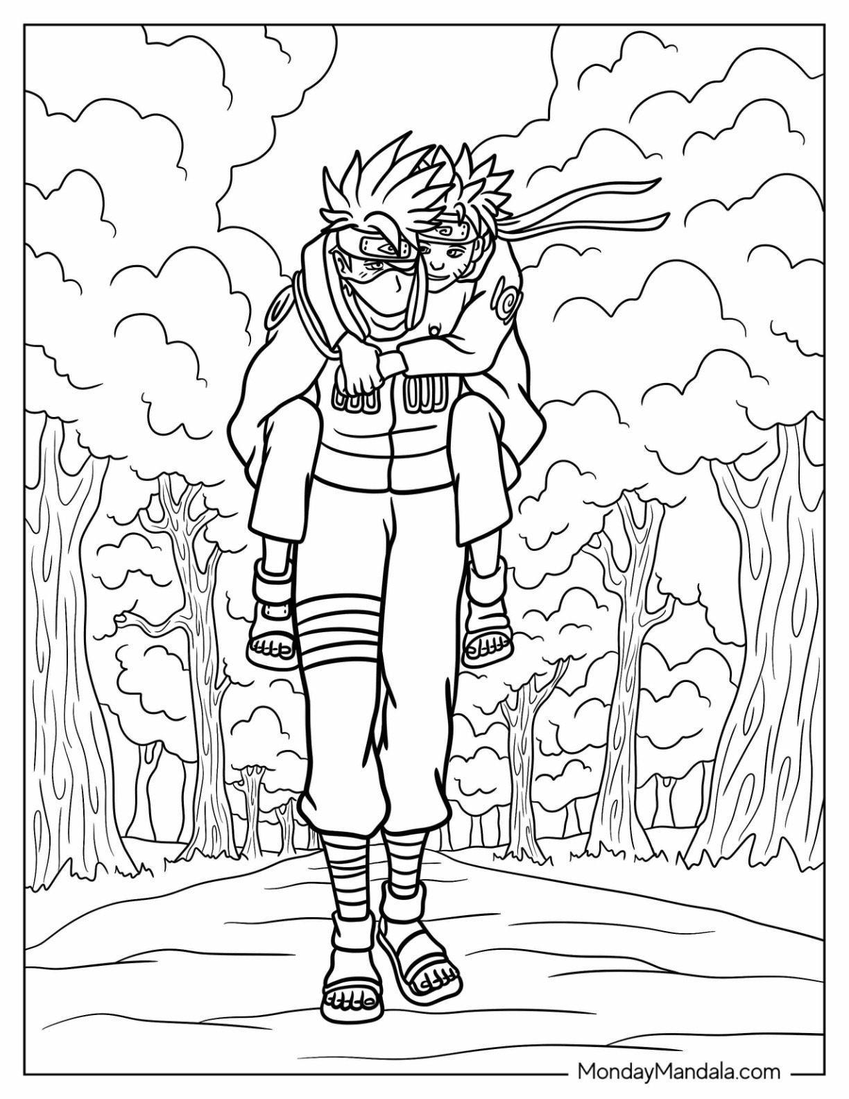 Naruto Coloring Pages: 190+ Ninja Adventure for Fans of the Hidden Leaf Village 105