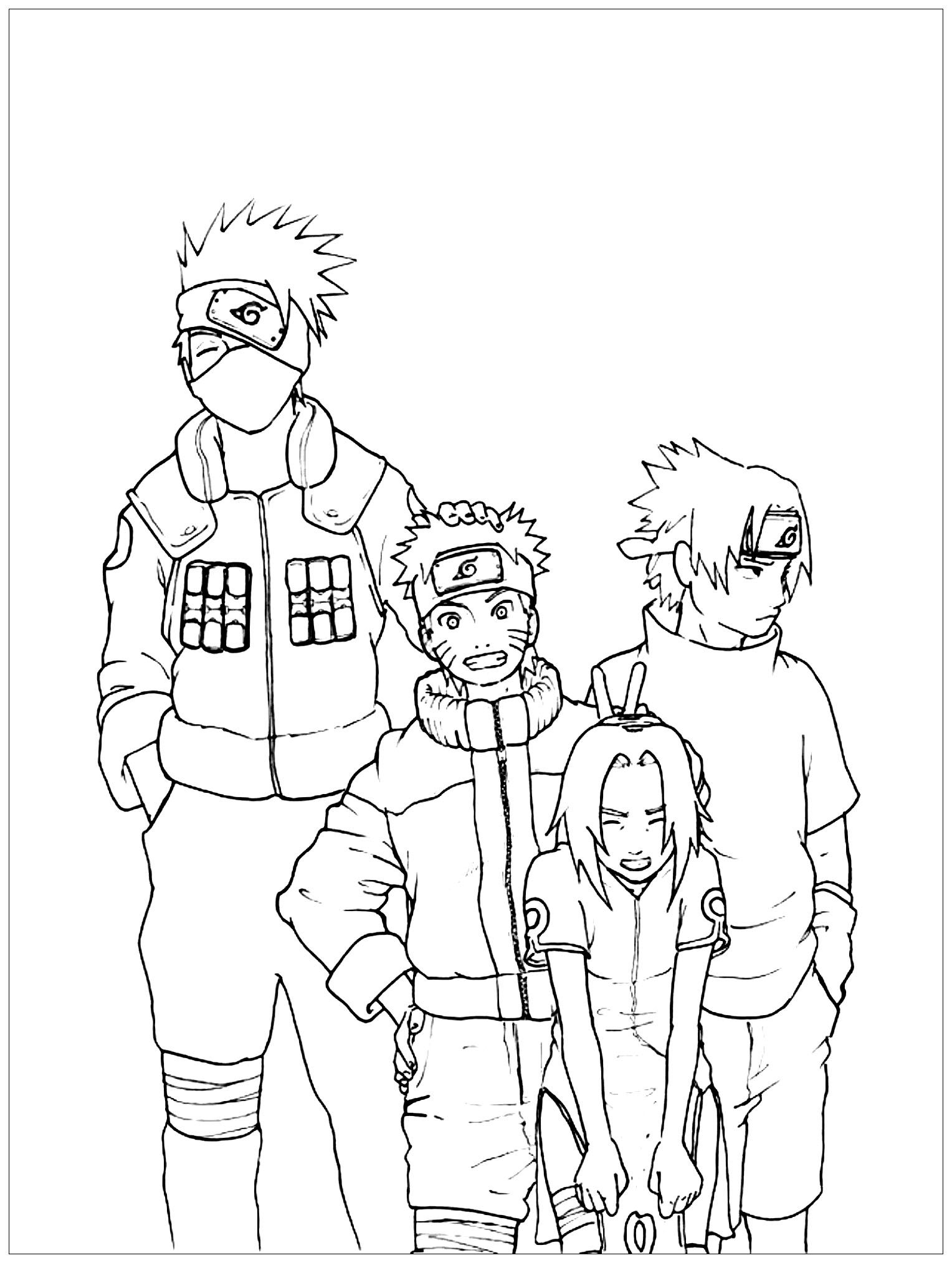 Naruto Coloring Pages: 190+ Ninja Adventure for Fans of the Hidden Leaf Village 113