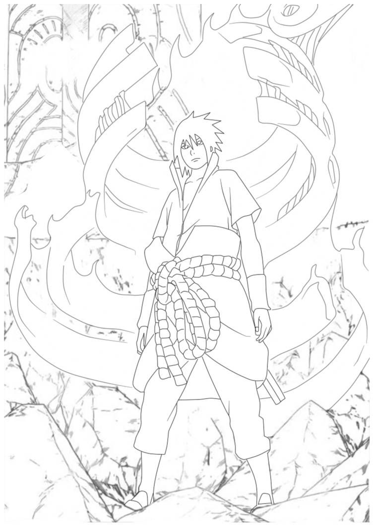 Naruto Coloring Pages: 190+ Ninja Adventure for Fans of the Hidden Leaf Village 114