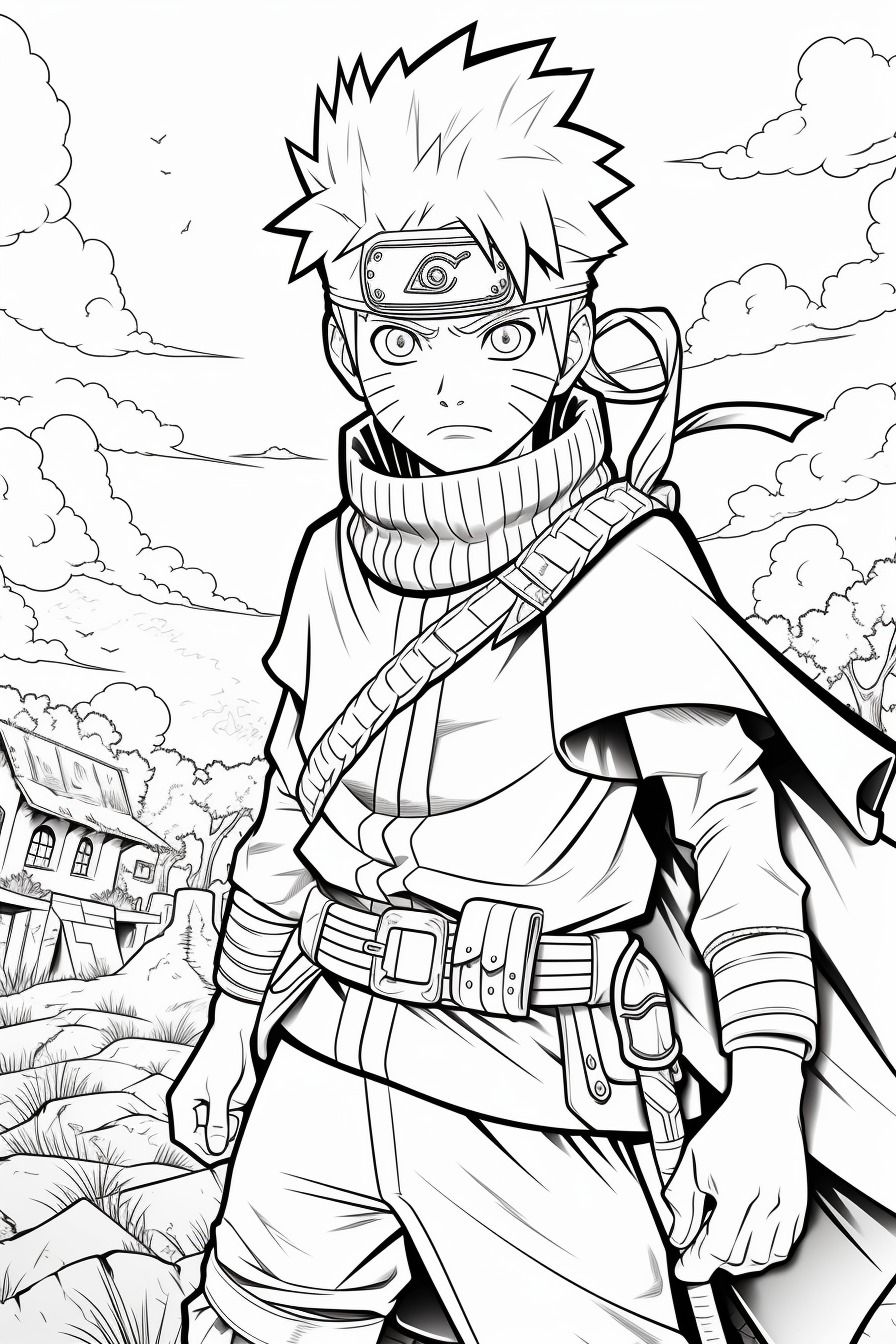 Naruto Coloring Pages: 190+ Ninja Adventure for Fans of the Hidden Leaf Village 122