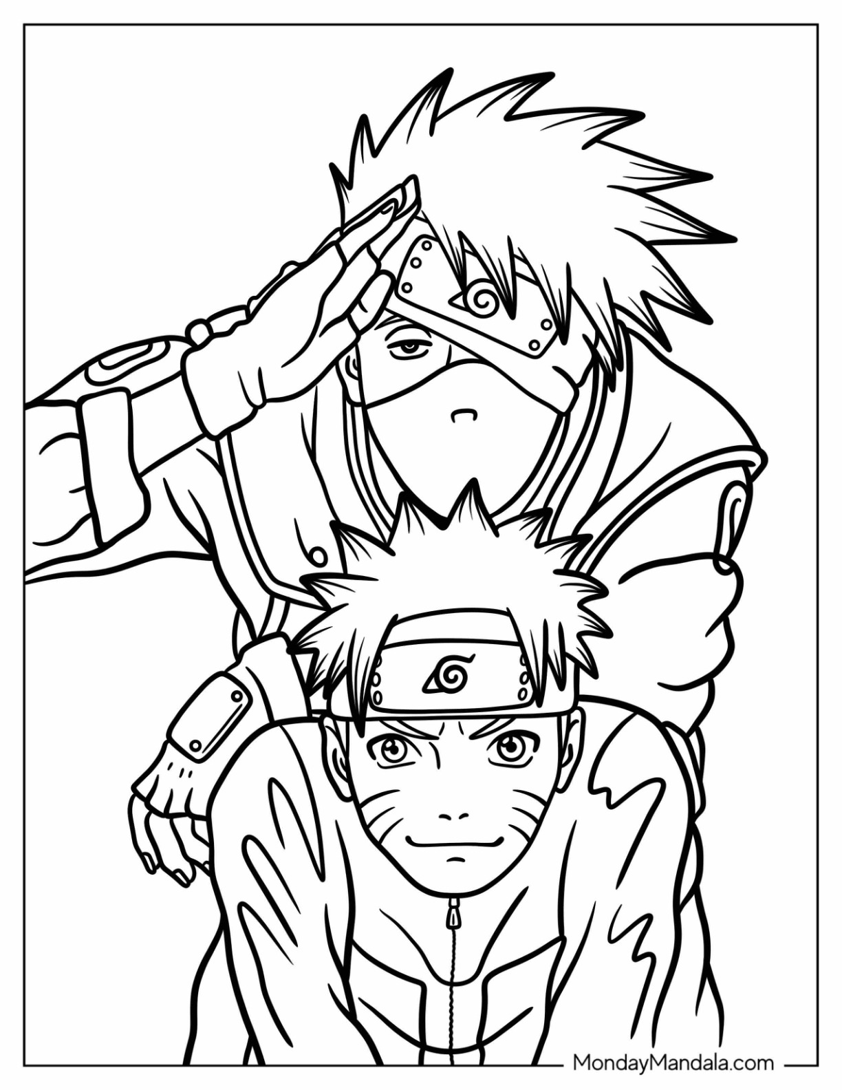 Naruto Coloring Pages: 190+ Ninja Adventure for Fans of the Hidden Leaf Village 163