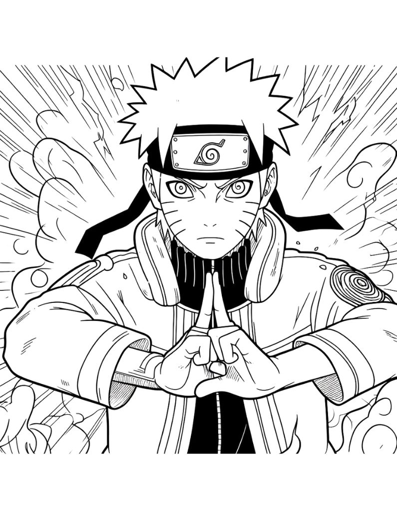 Naruto Coloring Pages: 190+ Ninja Adventure for Fans of the Hidden Leaf Village 186