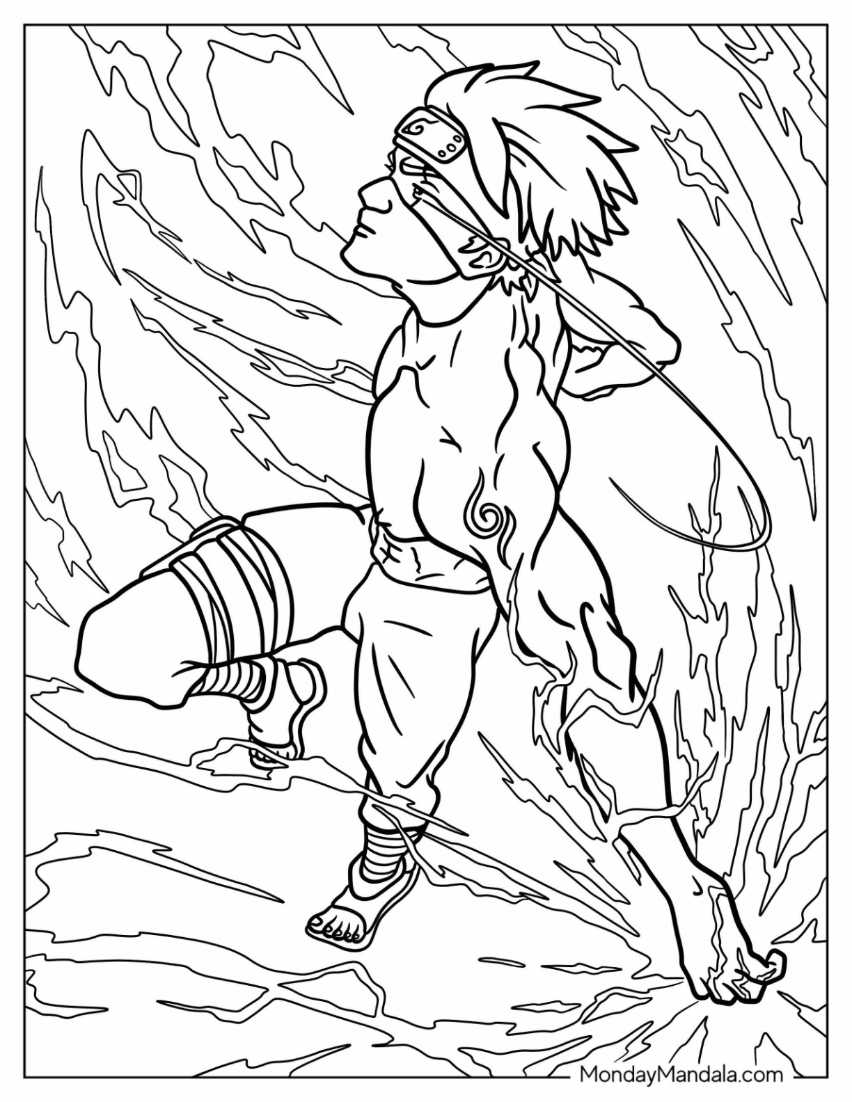 Naruto Coloring Pages: 190+ Ninja Adventure for Fans of the Hidden Leaf Village 21