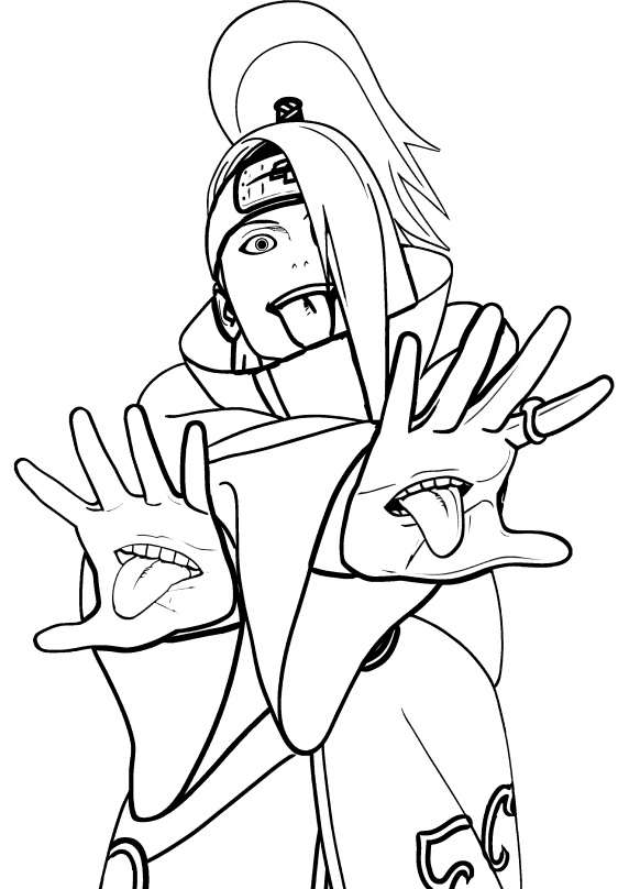 Naruto Coloring Pages: 190+ Ninja Adventure for Fans of the Hidden Leaf Village 23