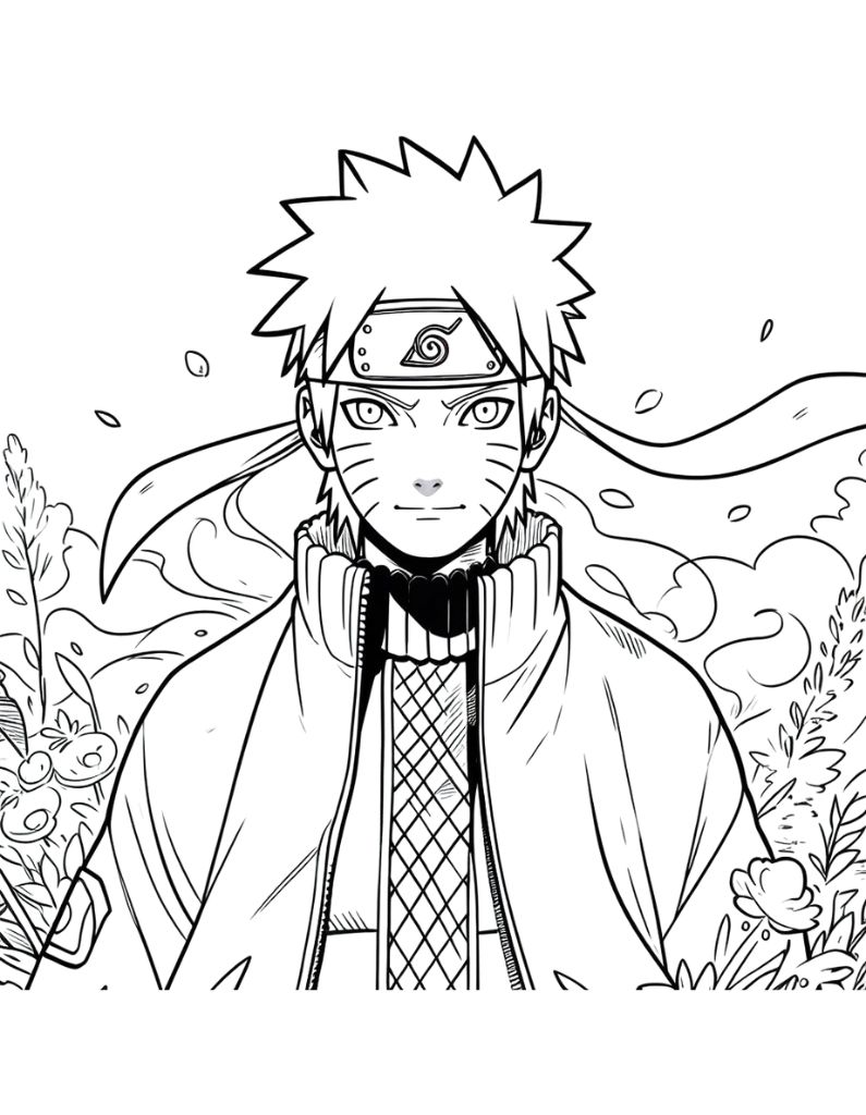 Naruto Coloring Pages: 190+ Ninja Adventure for Fans of the Hidden Leaf Village 30