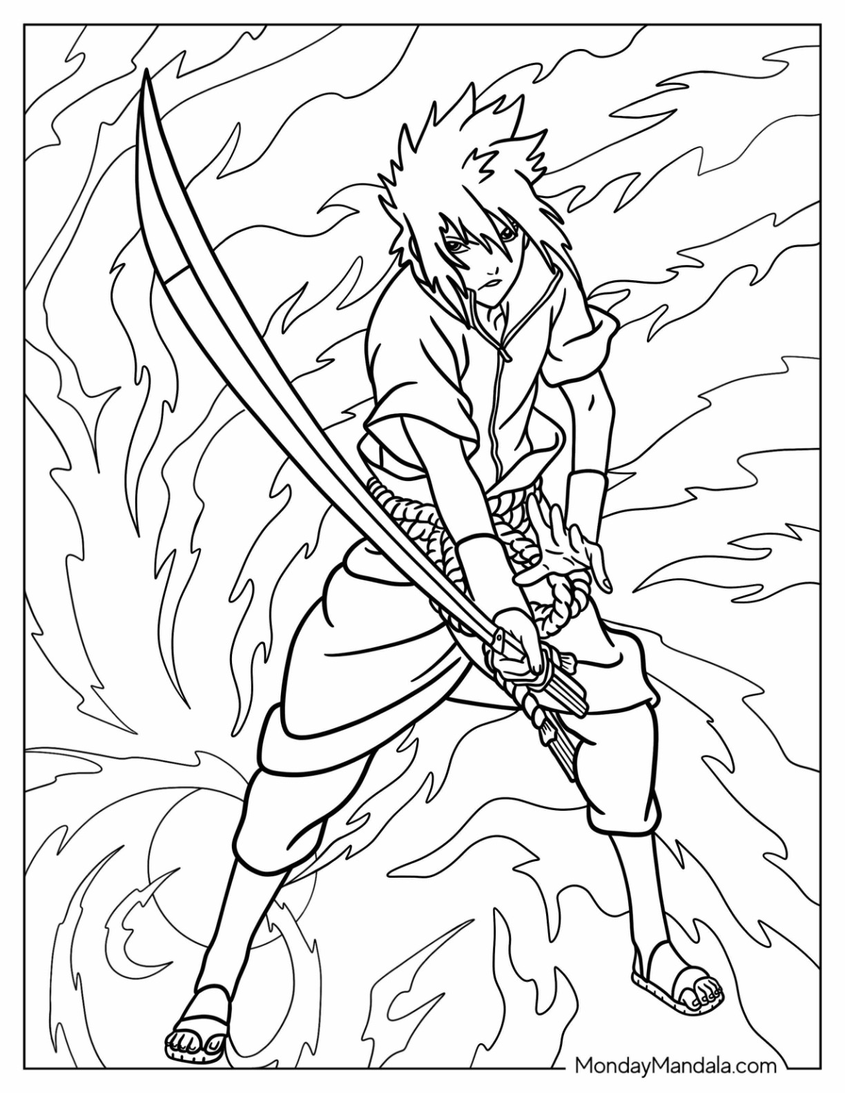 Naruto Coloring Pages: 190+ Ninja Adventure for Fans of the Hidden Leaf Village 43