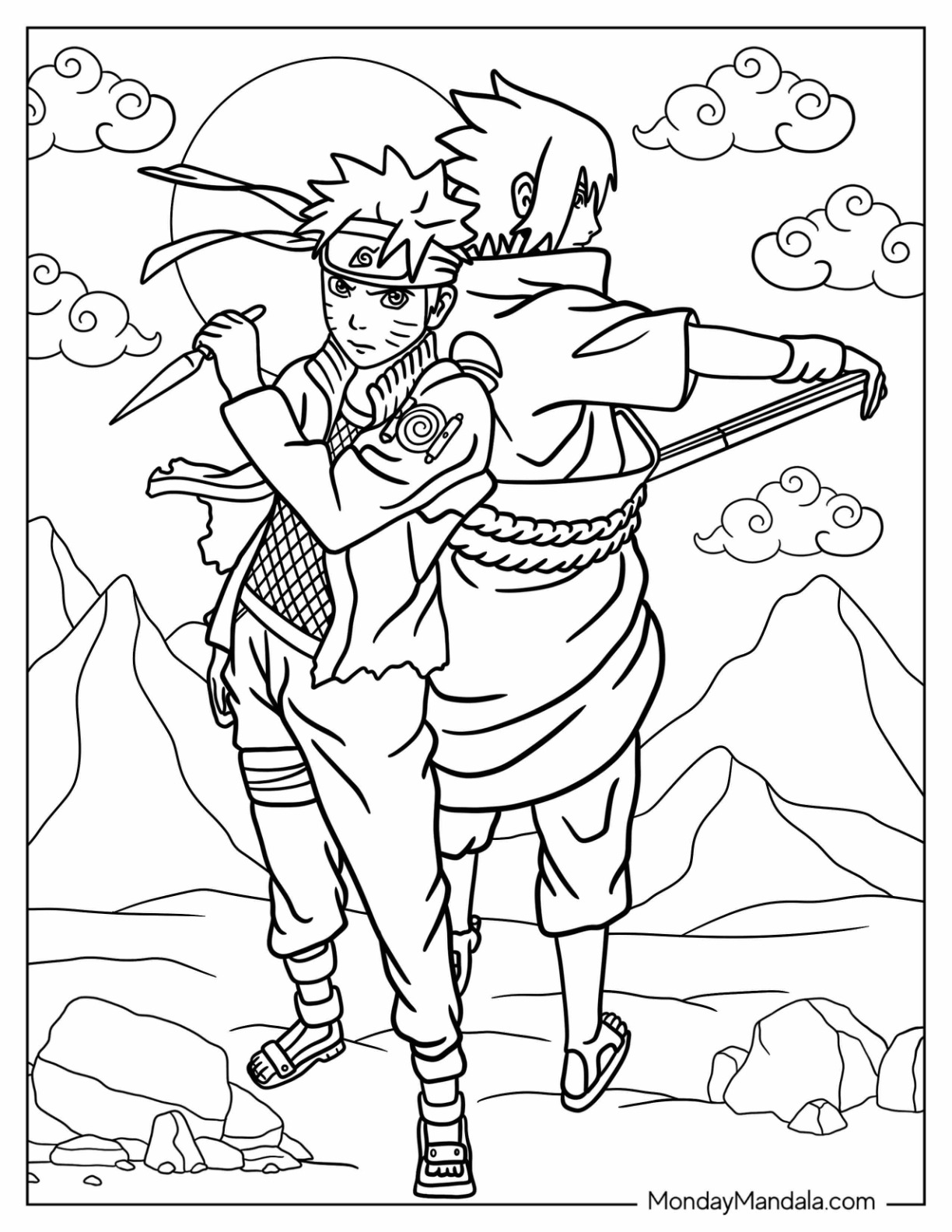 Naruto Coloring Pages: 190+ Ninja Adventure for Fans of the Hidden Leaf Village 52