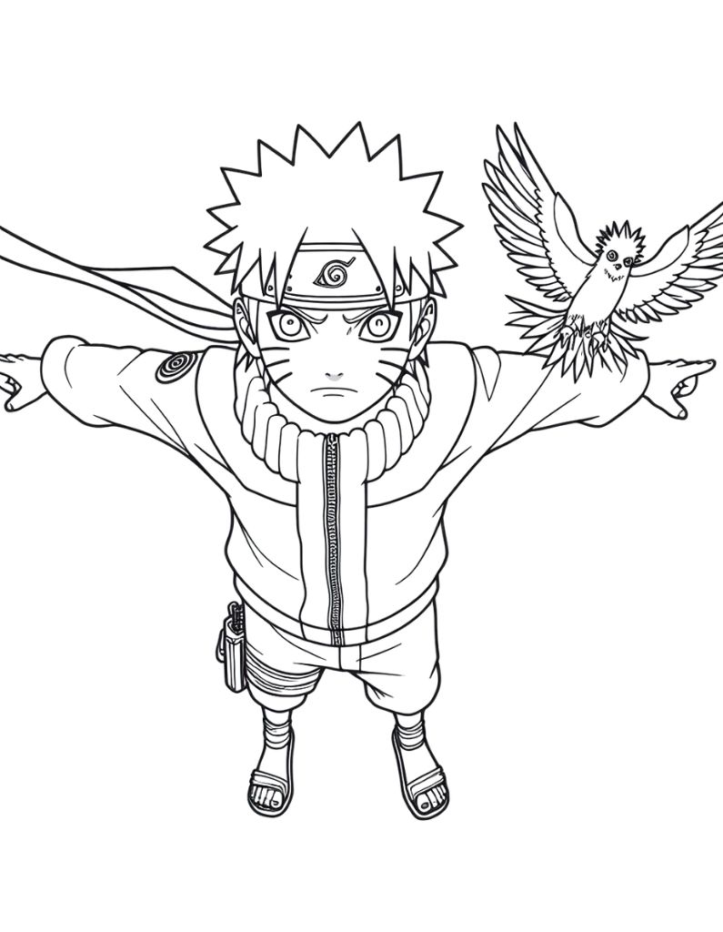 Naruto Coloring Pages: 190+ Ninja Adventure for Fans of the Hidden Leaf Village 7